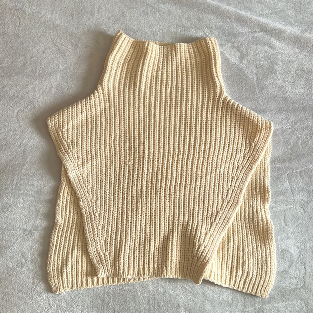 NWOT Open Edit | Ivory Rib Knit Dickey - Picture 2 of 10